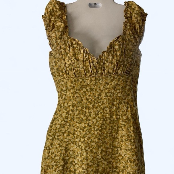 Zara Yellow Floral Dress - Picture 1 of 4